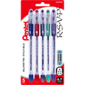 R.S.V.P. Ballpoint Pen, (0.7mm), Assorted Ink (A/B/C/D/V), 5PC Pack