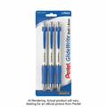 GlideWrite Ballpoint Pen with TechnIFlo Ink, (1.0mm) Bold Point, Blue Ink, 3PC Pack