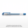 Pentel Arts Slicci Metallic (0.8mm) Needle Tip Med Gel Pen Blue Metallic Ink