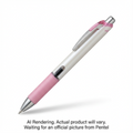 EnerGel Pearl Liquid Gel Pen, (0.7mm) Metal Tip, Pink Accent, Black Ink