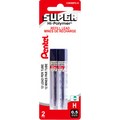 Hi-Polymer Super Lead Refill (0.5mm), H, 12 Leads per Tube, 2PC Pack