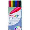 Pentel Arts Colour Pen (2.0mm), 6-Colour Set