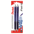 Feel-It! Retractable Ballpoint Pen, (0.7mm), Blue Ink, 2PC Pack
