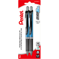EnerGel Retractable Liquid Gel Pen, (0.5mm) Needle Tip, Black Ink, 2PC Pack