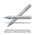 Pentel Paint Marker, Medium Point (4.5mm), Bullet Tip, Silver Ink