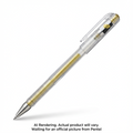Hybrid Dual Metallic Gel Roller Pen (1.0mm), Gold Ink