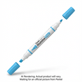 Illumina Flex Liquid Highlighter, Dual Tip Chisel and Bullet, Sky Blue Ink