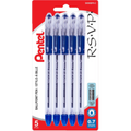 R.S.V.P. Ballpoint Pen, (0.7mm), Blue Ink, 5PC Pack