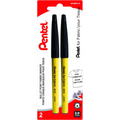 Permanent Fabric Marker (2.0mm), Black Ink, 2PC Pack