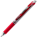 EnerGel Retractable Gel Roller, (0.7mm) Metal Tip, Red Ink