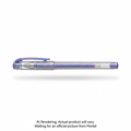 Hybrid Dual Metallic Gel Roller Pen (1.0mm), Violet+Metallic Blue Ink