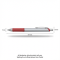 EnerGel Retractable Gel Roller, (1.0mm) Metal Tip, Red Ink