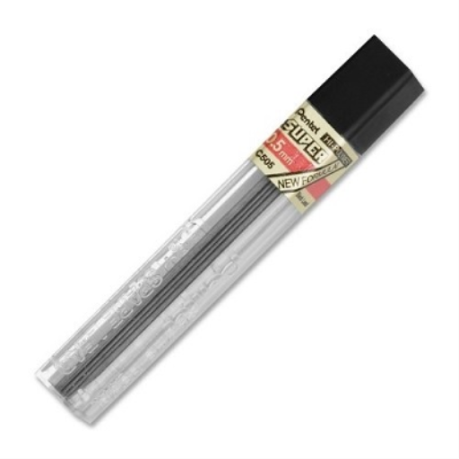 Hi-Polymer Super Lead Refill (0.5mm), F, 12 Leads per Tube
