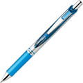 EnerGel Retractable Gel Roller, (0.7mm) Metal Tip, Sky Blue Ink