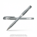 Hybrid Dual Metallic Gel Roller Pen (1.0mm), Silver Ink