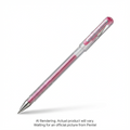 Hybrid Dual Metallic Gel Roller Pen (1.0mm), Pink+Metallic Pink Ink