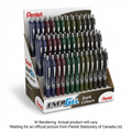Pentel EnerGel Dark Colours 0.7mm Assorted Ink 4DZ Display