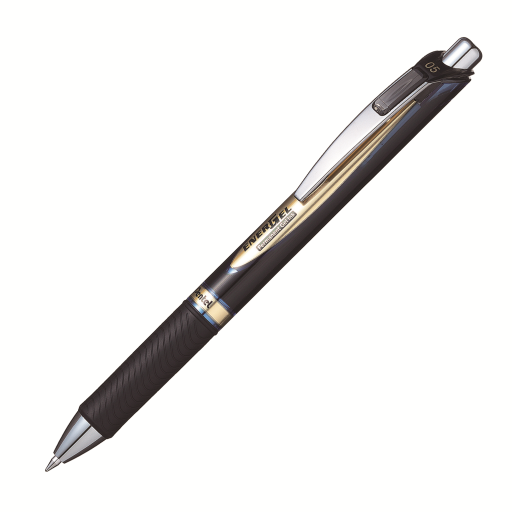EnerGel Permanent Retractable Liquid Gel Pen, (0.5mm) Blue Ink