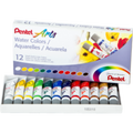 Pentel Arts Water Colours Assorted Colours, 12 Colour Pack