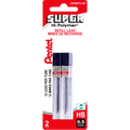 Hi-Polymer Super Lead Refill (0.5mm), HB, 12 Leads per Tube, 2PC Pack
