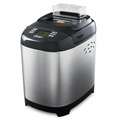 Oster ExpressBake Bread Maker 2.0 lb Capacity in Stainless Steel/Black, centered on a white background.