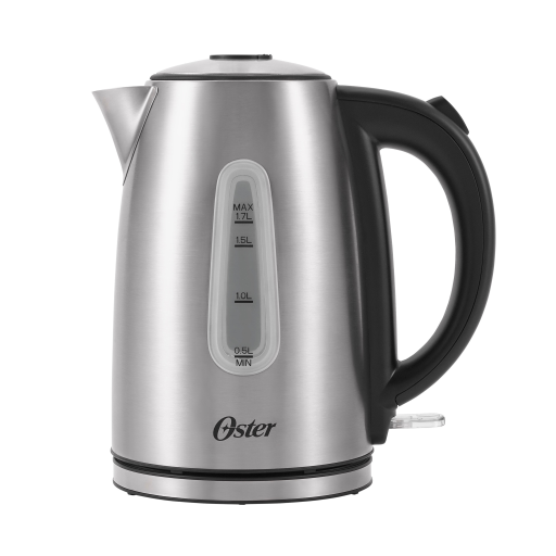 Oster 2136856 Electric Kettle, 1.7L Brushed Stainless Steel Body ? Rapid Boil 1500W Power & Auto-Shutoff