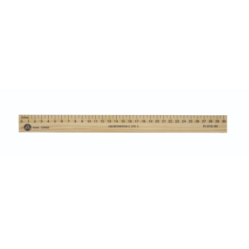 Wooden Ruler 30cm ? Recessed Edge / Regles en bois 30cm ? bord aminci