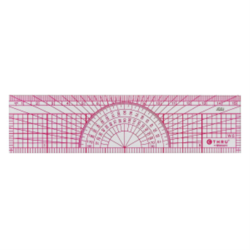 8ths/16ths Graph Protractor Ruler 15cm/6? 
R?gle rapporteur 1/8 et 1/16 au po, 15cm/6 po