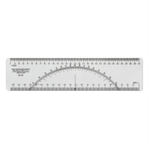 Metric Protractor Ruler with 1:1500, 15cm/6?
R?gle rapporteur m?trique avec ?chelles ? 1:1500,15cm/6 po