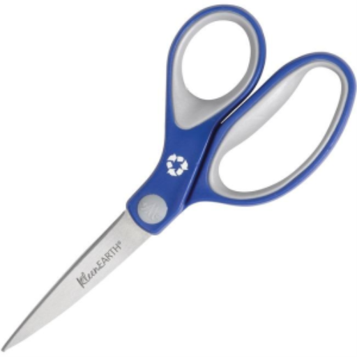 KleenEarth? 7? Straight Soft Handle Scissors ? Blue / Ciseaux poign?e douce droite KleenEarth?, 7 po ? bleu
