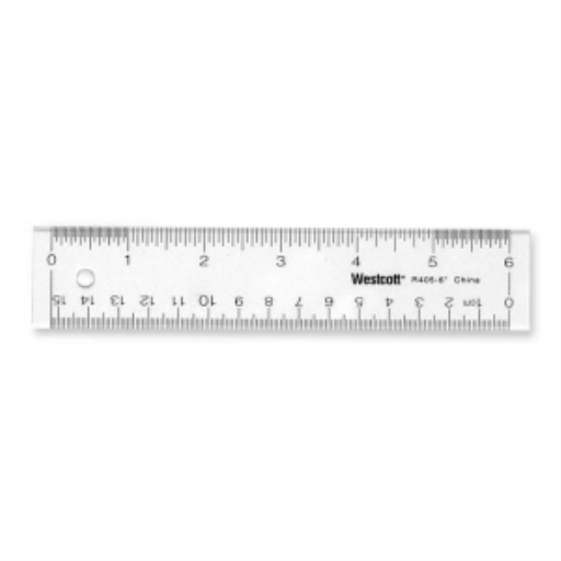 15cm/6" Acrylic Ruler ? Inch/Metric / 
15cm/6 po r?gle en acrylique, pouces/m?trique