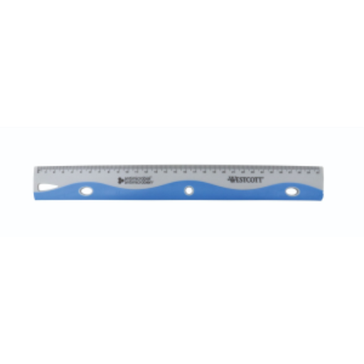 30cm Antimicrobial Wave Ruler, blue / 
30cm r?gle ondul?e antimicrobienne - bleu
