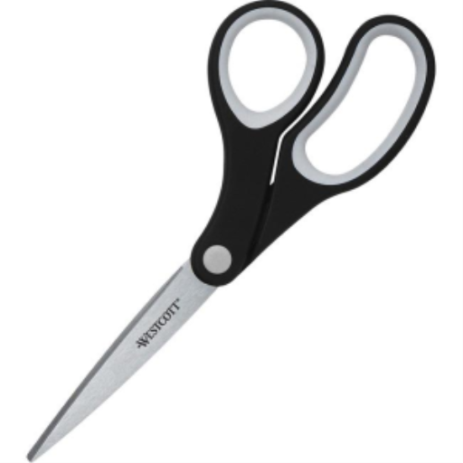 KleenEarth? 8? Bent Soft Handle Scissors ? Black / Ciseaux poign?e douce d?centr?e KleenEarth?, 8 po ? noir