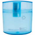 KleenEarth? Student Transparent Recycled Single-Hole Pencil Sharpener with Antimicrobial Protection - 4 colours Taille-crayon antimicrobien transparent simple recycl? KleenEarth? pour ?colier ? 4 couleurs