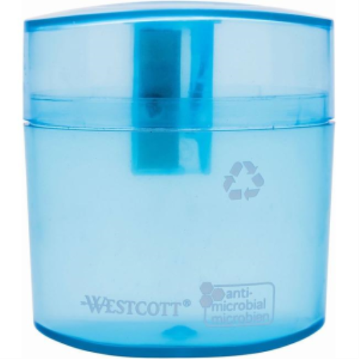 KleenEarth? Student Transparent Recycled Single-Hole Pencil Sharpener with Antimicrobial Protection - 4 colours Taille-crayon antimicrobien transparent simple recycl? KleenEarth? pour ?colier ? 4 couleurs