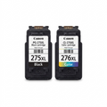 A high-resolution, centered view of Canon PG-275XL and CL-276XL ink cartridges on a pure white background.