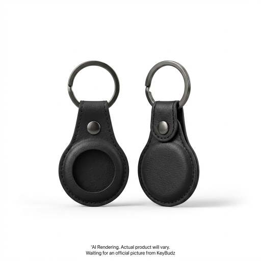 AirTag Snap Ring Keyring Black (2 Pack)
