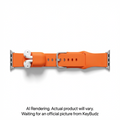 Sync+ Series FKM Apple Watch Strap and AirPod Dock - Electric Orange (Large)