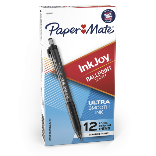 Paper Mate InkJoy 300RT Retractable Ballpoint Pen, Medium Point (1.0 mm), Black, 1 Unit