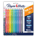 Paper Mate InkJoy Bright Pens, Gel Pens with Paint-like Ink, Medium Point (0.7 mm), Retractable, Assorted Brighter Colours, 10 Count