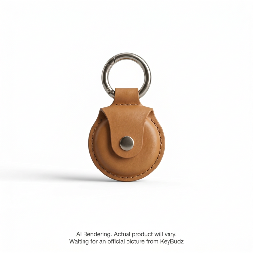 AirTag Snap Ring Keyring Tan