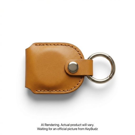 AirTag Snap Ring Keyring Tan (2 Pack)