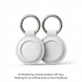 AirTag Snap Ring Keyring White (2 Pack)