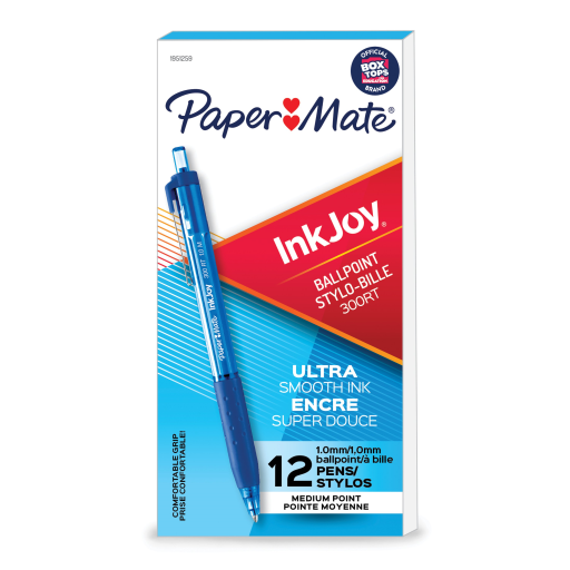 Paper Mate InkJoy 300RT Retractable Ballpoint Pen, Medium Point (1.0 mm), Blue, 1 Unit