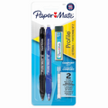 Paper Mate Profile Mech Mechanical Pencil Set, 0.7 mm #2 Pencil Lead, Includes Lead Refill and Eraser Refills, Assorted Barrel Colours, 2 Count
