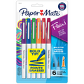 Paper Mate Flair Pens, Felt Tip Pens, Bold Tip (1.2 mm), Assorted Colours, 6 Count
