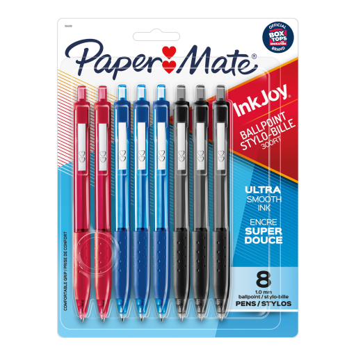 Paper Mate InkJoy 300RT Retractable Ballpoint Pens, Medium Point (1.0 mm), Assorted, 8 Count