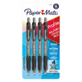 Paper Mate Ballpoint Pen, Profile Retractable Pen, Medium Point (1.0 mm), Black, 4 Count