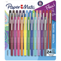 Paper Mate Flair Felt Tip Pens, Medium Point (0.7 mm), Assorted Colours, 24 Count
