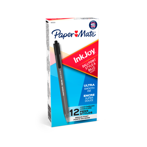 Paper Mate InkJoy 100RT Retractable Ballpoint Pen, Medium Point (1.0 mm), Black, 1 Unit